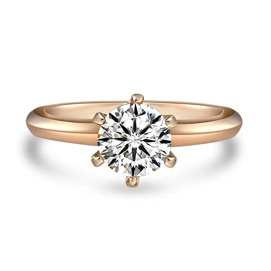 Anastasia 01 Diamond White 1ct Solitaire Ring - Anna Zuckerman Luxury Rings