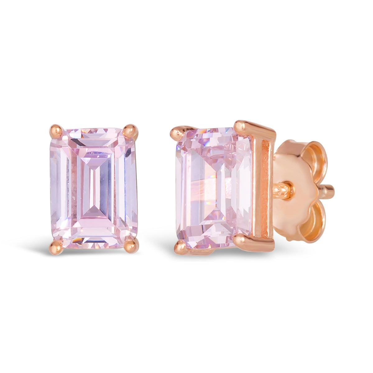 Rose All Day 2 Carat Diamond Crystalline Stud Earrings