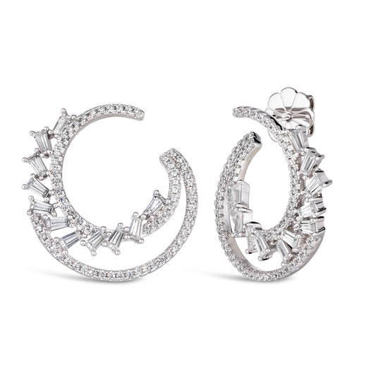 Olivia 29 Earrings Diamond White - Anna Zuckerman Luxury Earrings