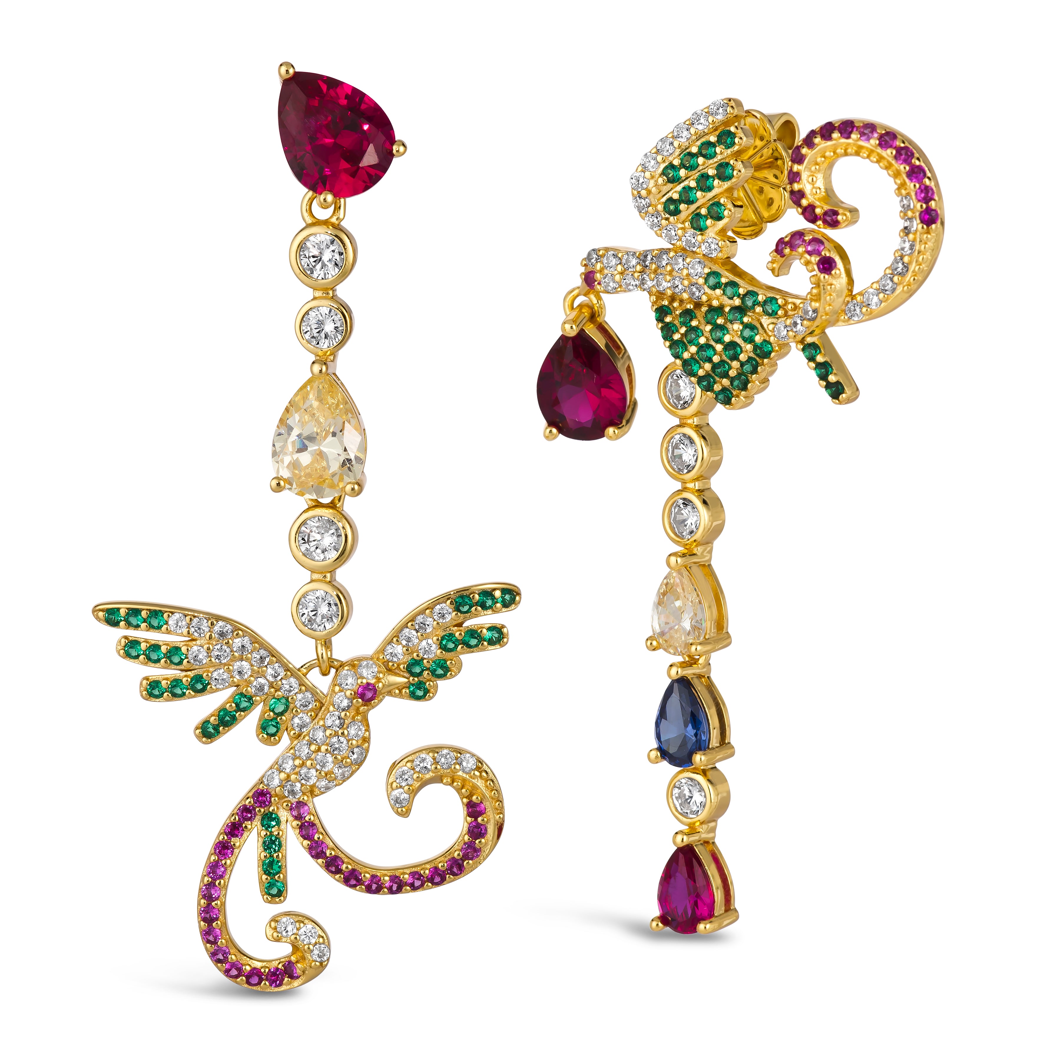 Grande Butterfly Multicolor Earrings – Pineapple Gems