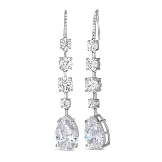 Elizabeth 18 White Diamond Earrings