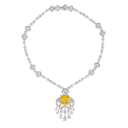 Diana 25 Canary Yellow Necklace - Anna Zuckerman Luxury Necklaces
