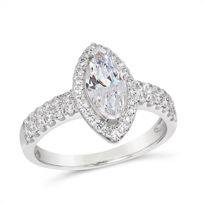 Marquise Diamond Crystalline Ring