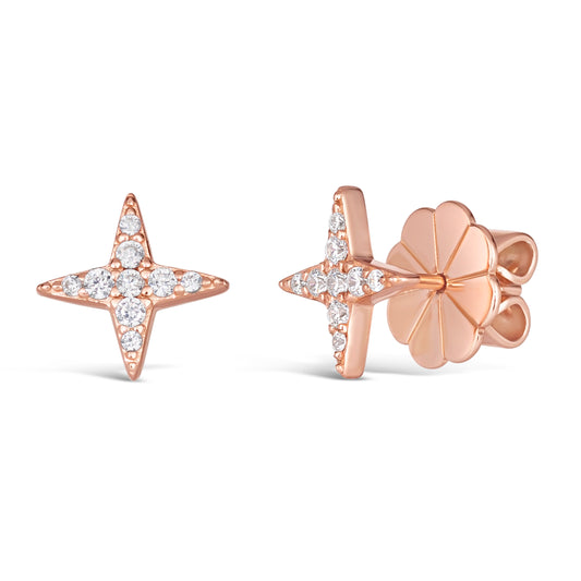 Olivia 75 Rose Gold X Studs - Anna Zuckerman Luxury Earrings