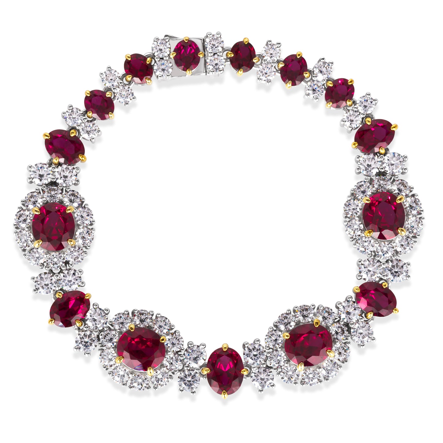 Victoria 52 Bracelet Ruby Red - Anna Zuckerman Luxury Bracelets
