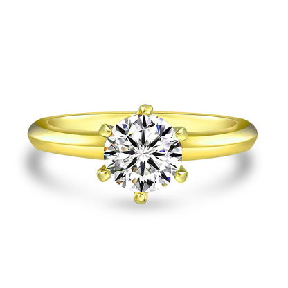 Anastasia 01 Diamond White 1ct Solitaire Ring - Anna Zuckerman Luxury Rings