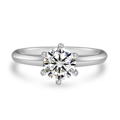 Anastasia 01 Diamond White 1ct Solitaire Ring - Anna Zuckerman Luxury Rings