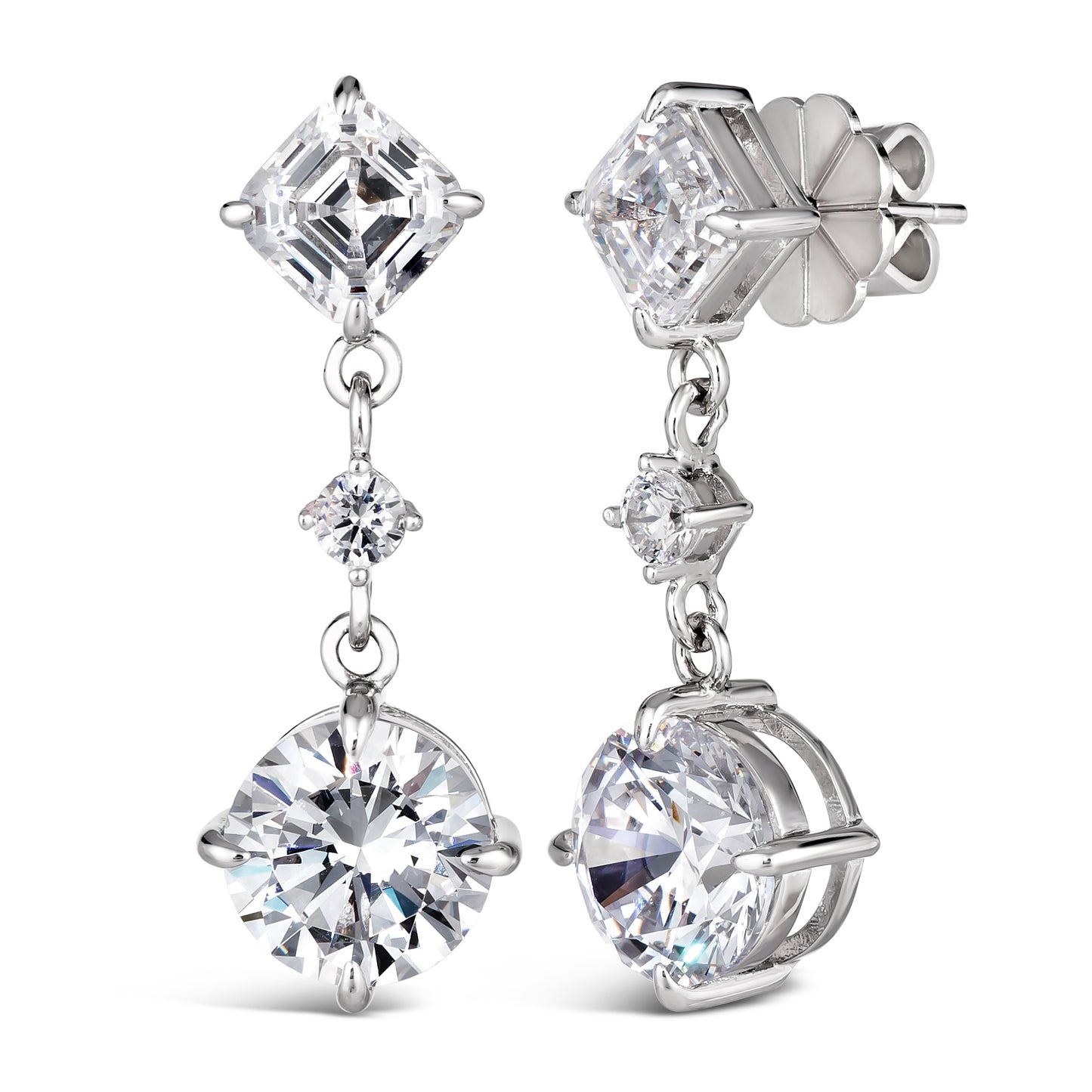 Anastasia 05 Diamond White Earrings - Anna Zuckerman Luxury Earrings