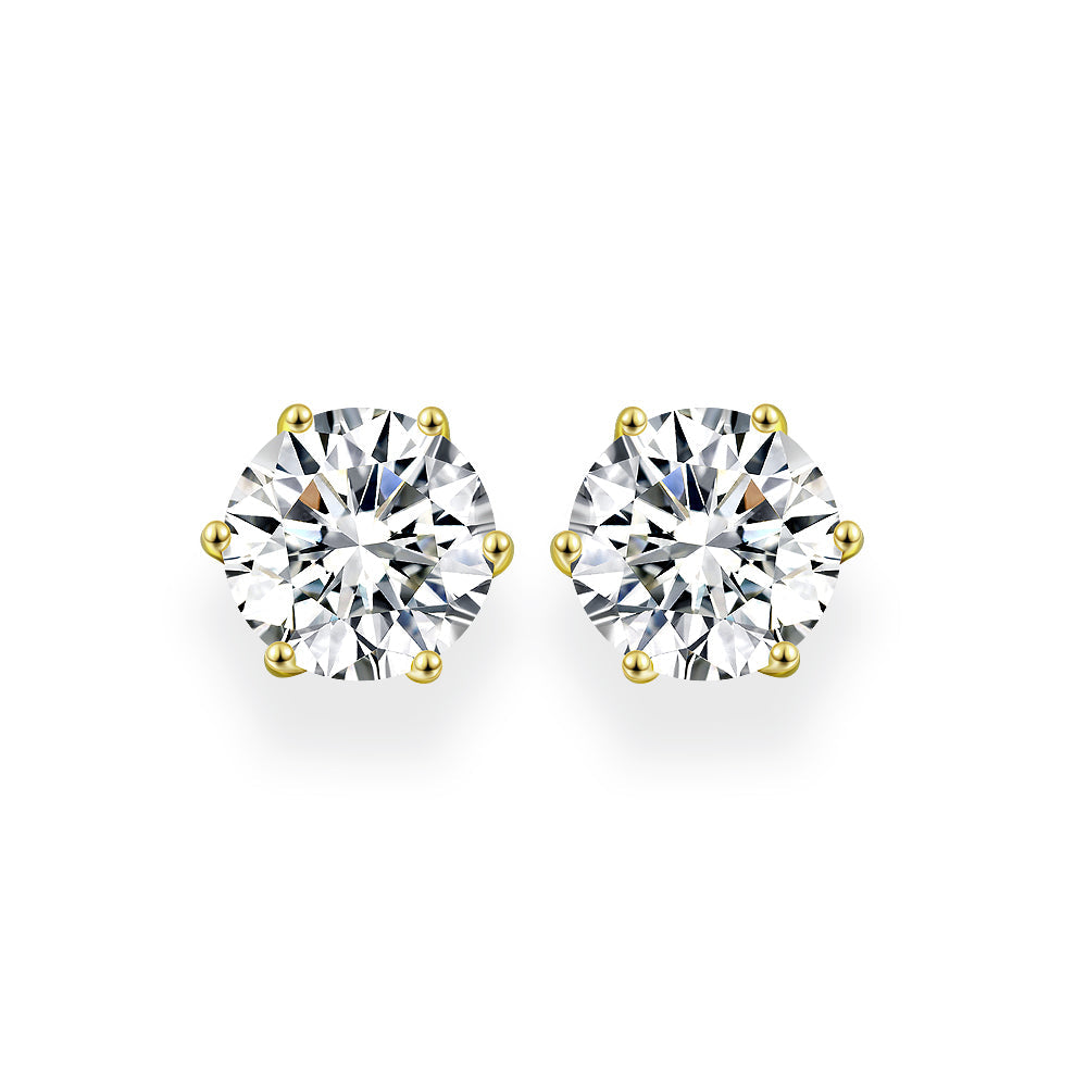 Round Brilliant Diamond Stud Earrings in Platinum - Kwiat