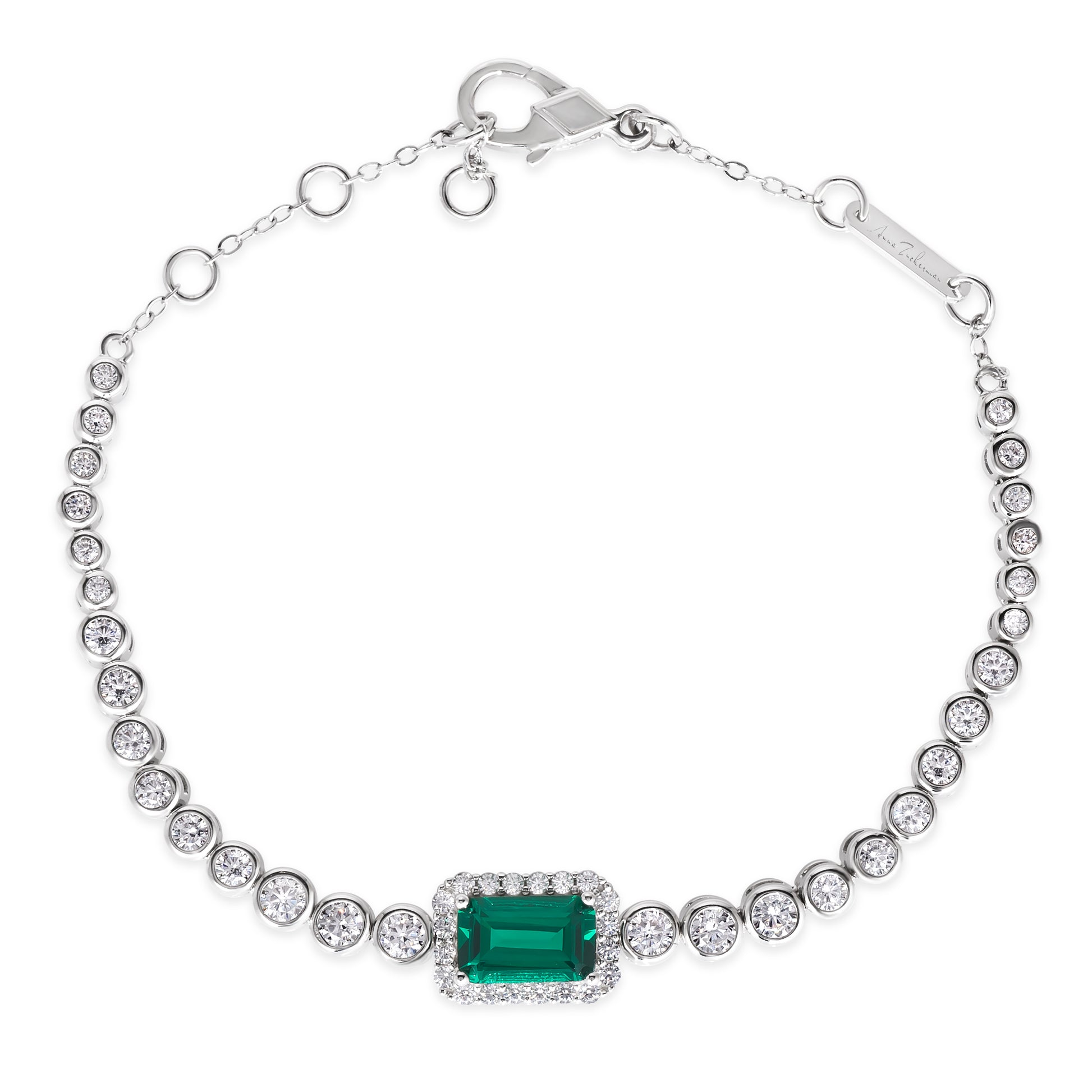 Anastasia 36 Emerald Cut Bracelet - Anna Zuckerman Luxury Bracelets