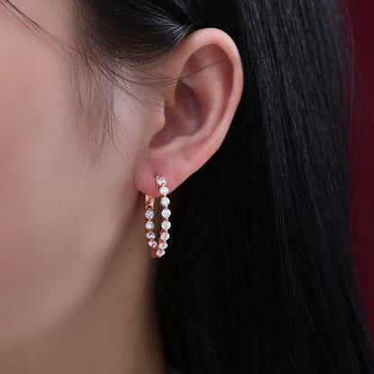 Anastasia 70 Hoop Earrings 1" - Anna Zuckerman Luxury Earrings