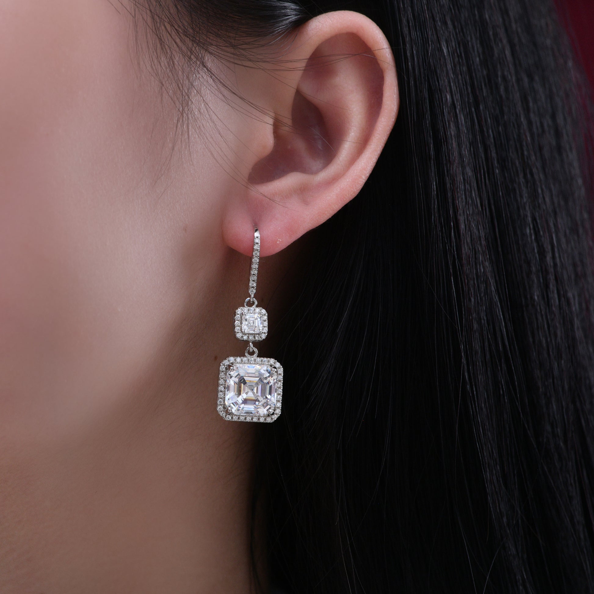 Arabella 06 Diamond White Earrings - Anna Zuckerman Luxury Earrings