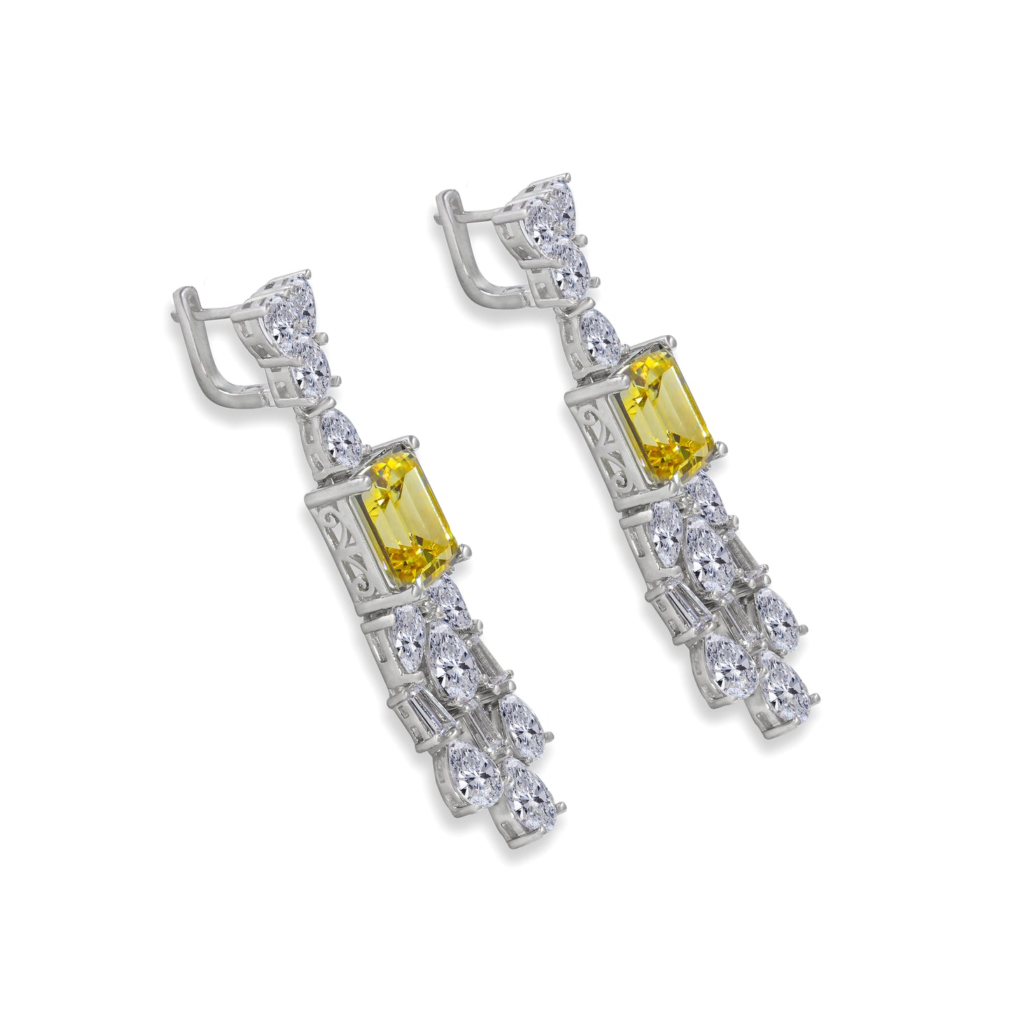 Arabella 10 Canary Yellow Earrings - Anna Zuckerman Luxury Earrings