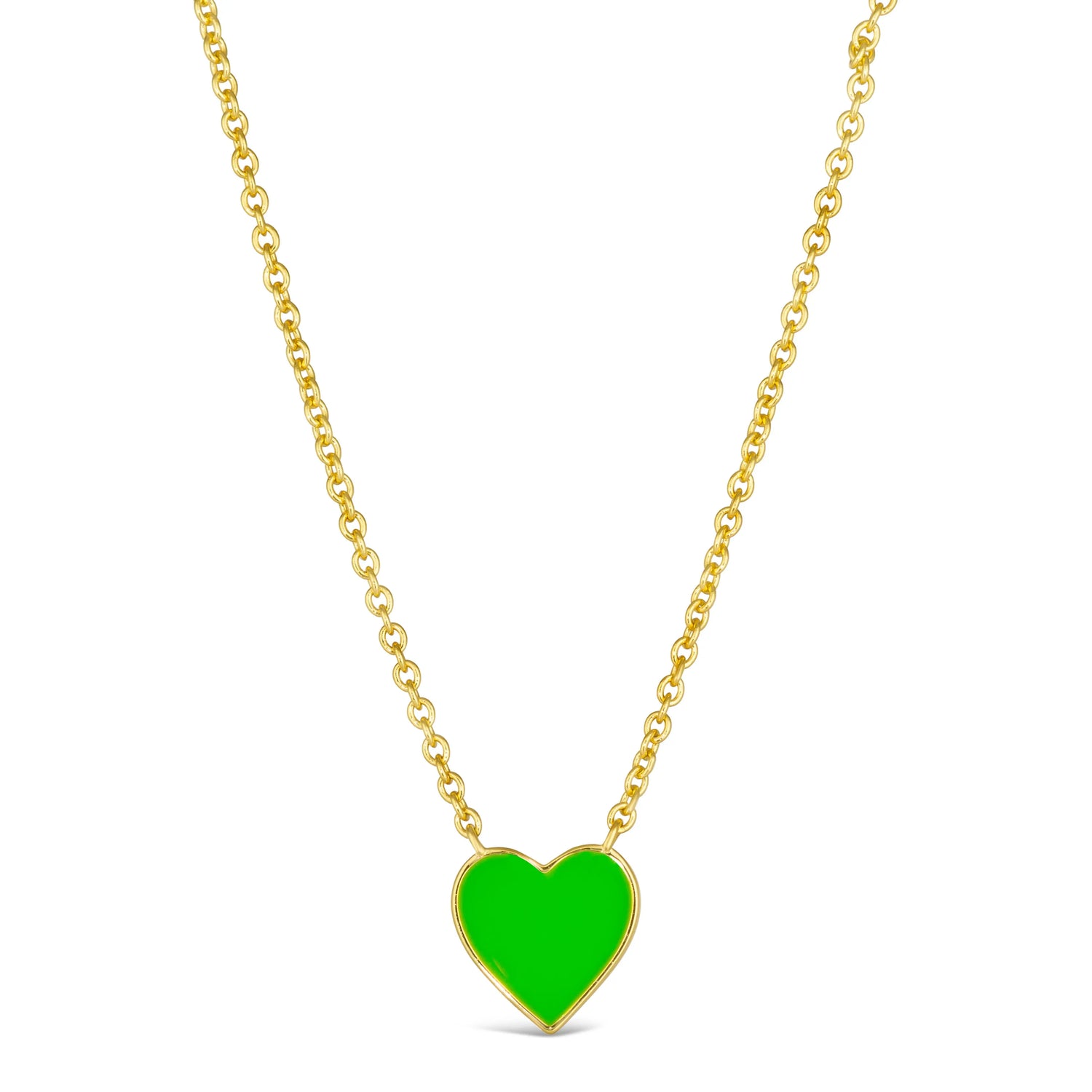 House of Cards 10 Enamel Heart Necklace - Anna Zuckerman Luxury Necklaces
