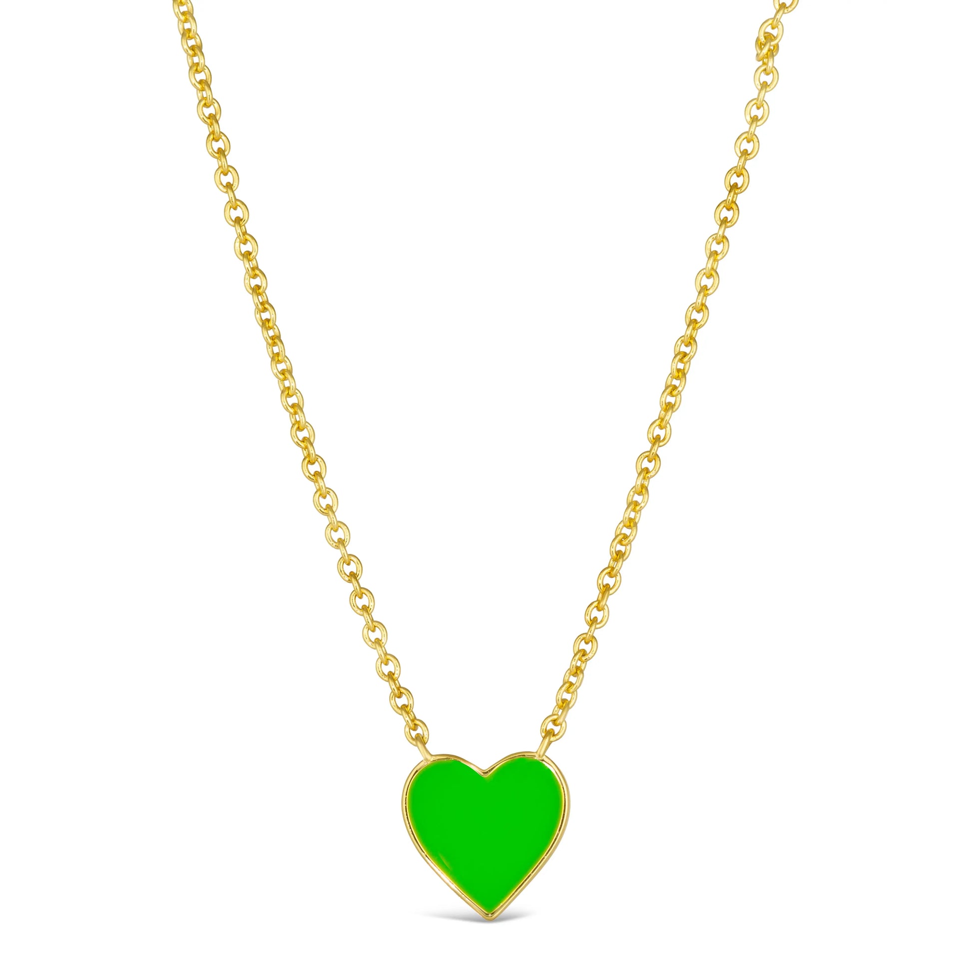 House of Cards 10 Enamel Heart Necklace - Anna Zuckerman Luxury Necklaces