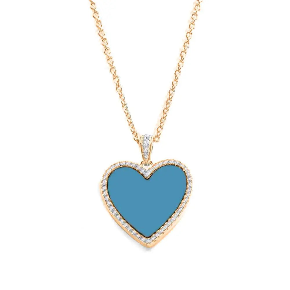 House of Cards 03 Blue Turquoise Necklace - Anna Zuckerman Luxury Necklaces