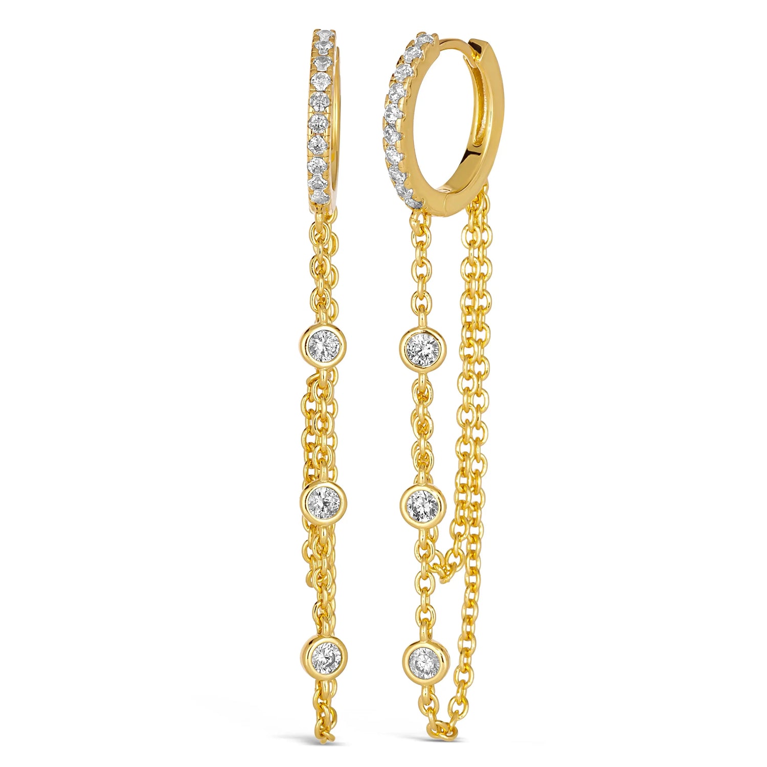 Olivia 55 Huggie - Anna Zuckerman Luxury Earrings