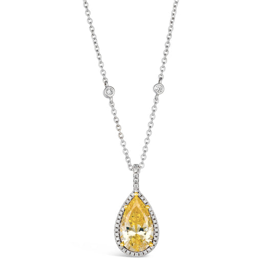 Ciao Bella 5 Carat Canary Necklace by Kathy Hilton - Anna Zuckerman