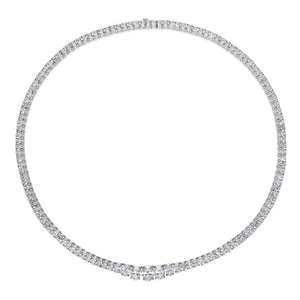 Sophia 02 Oval Tennis N DW - Anna Zuckerman Luxury Necklaces