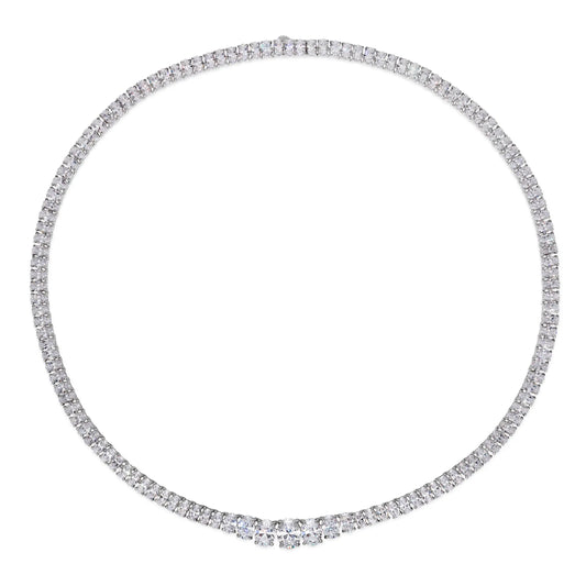 Sophia 02 Oval Tennis N DW - Anna Zuckerman Luxury Necklaces