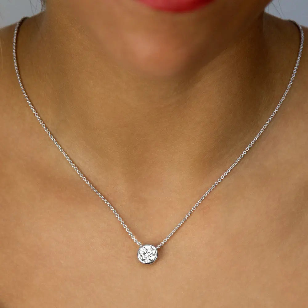 Kate 13 Signature Solitaire 8mm - Anna Zuckerman Luxury Necklaces