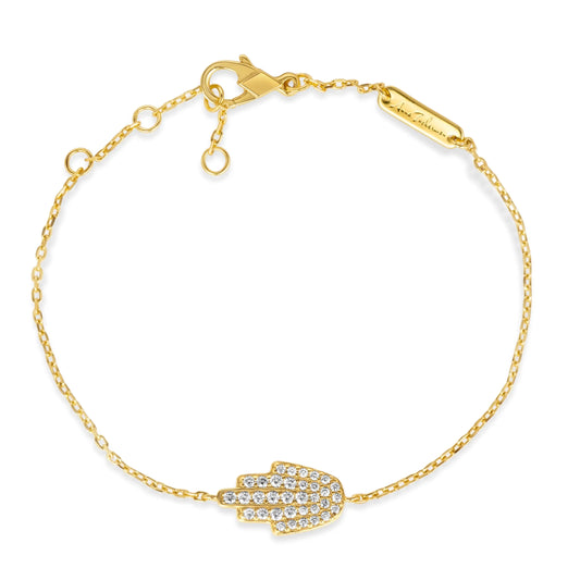 Kate 30 Hamsa Bracelet Diamond White Yellow - Anna Zuckerman Luxury