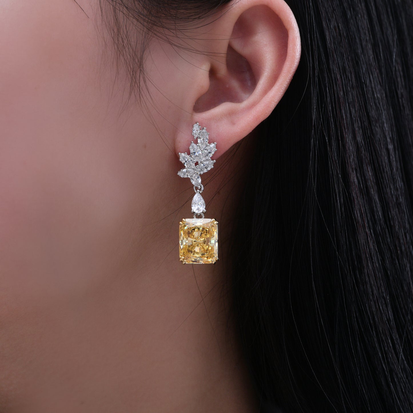 Diana 09 Canary Yellow Earrings - Anna Zuckerman Luxury Earrings