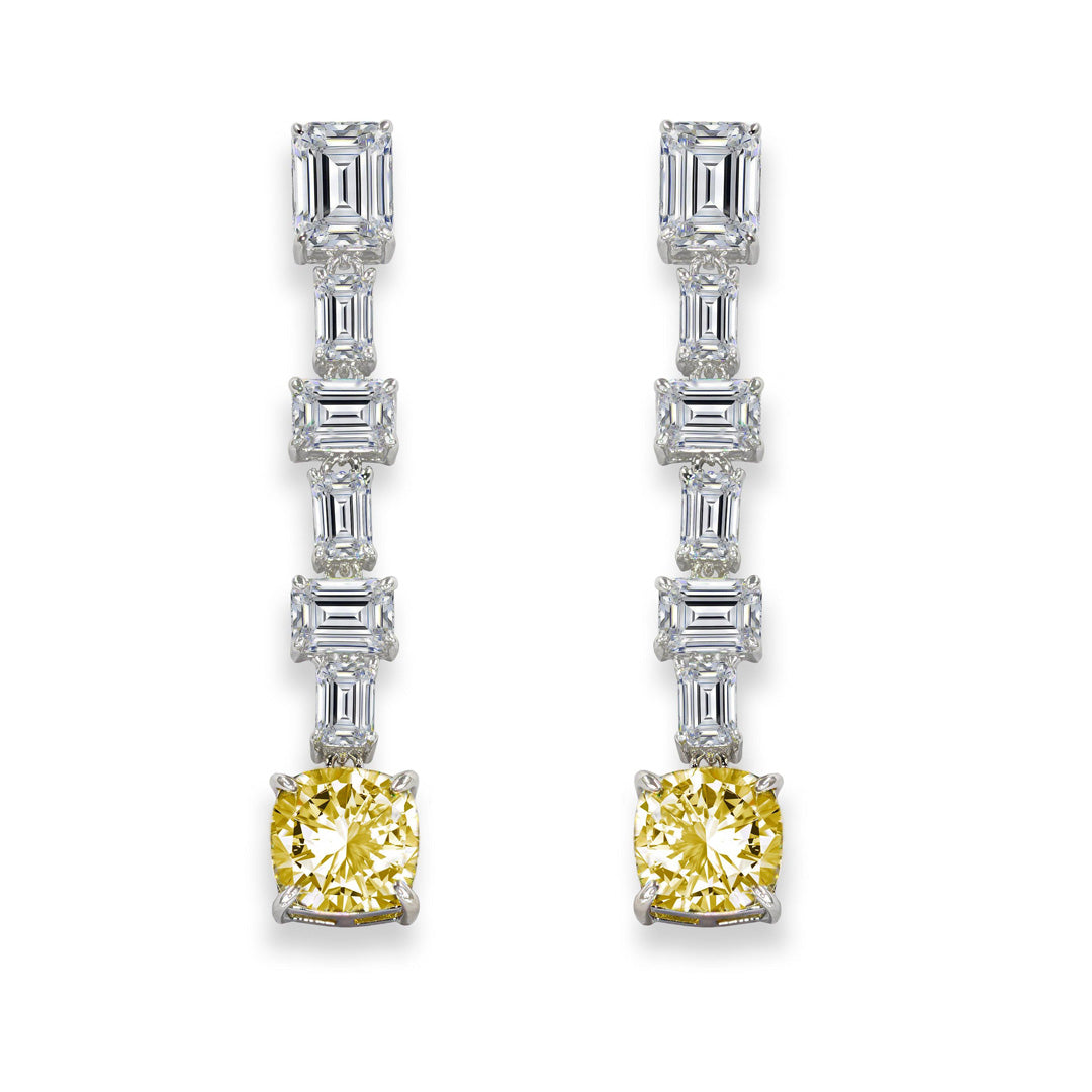 Diana 13 Canary Yellow Earrings - Anna Zuckerman Luxury Earrings