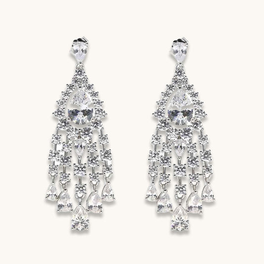 Elizabeth 28 Diamond White Earrings - Anna Zuckerman Luxury Earrings