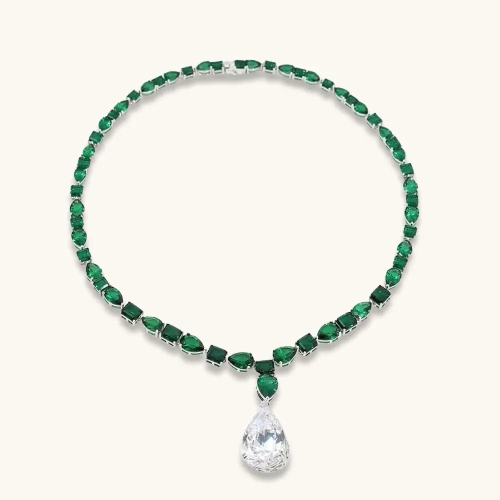 Elizabeth 37 Emerald Green Necklace - Anna Zuckerman Luxury Necklaces