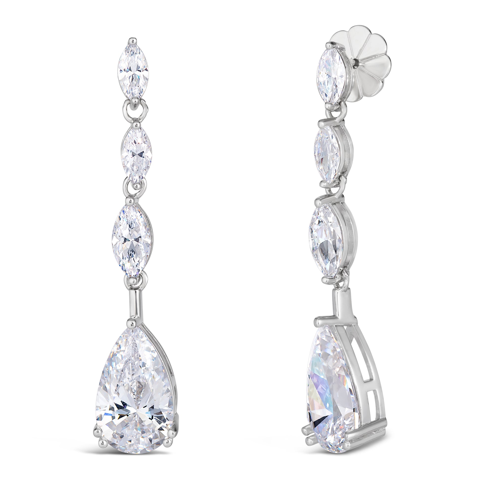 Elizabeth 16 Diamond White Earrings - Anna Zuckerman Luxury Earrings