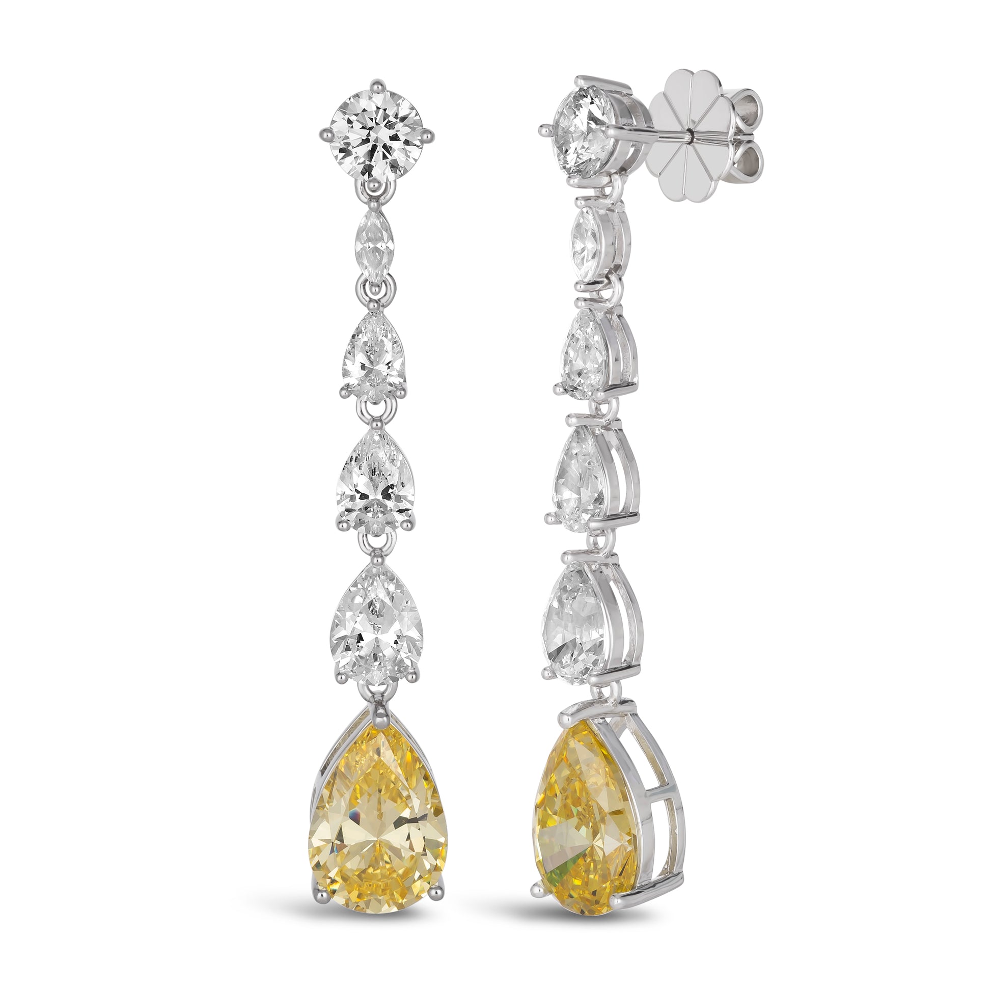 Elizabeth 24 Canary Yellow Earrings - Anna Zuckerman Luxury Earrings