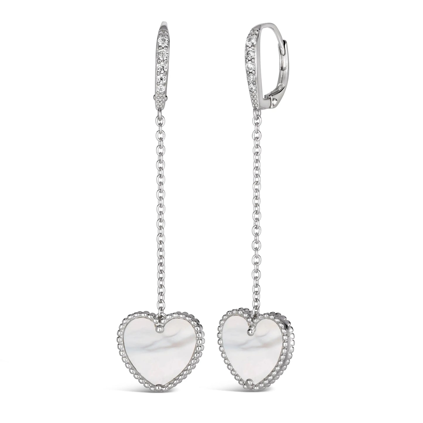 House of Cards 07 Dangle Heart Earrings - Anna Zuckerman Luxury Earrings
