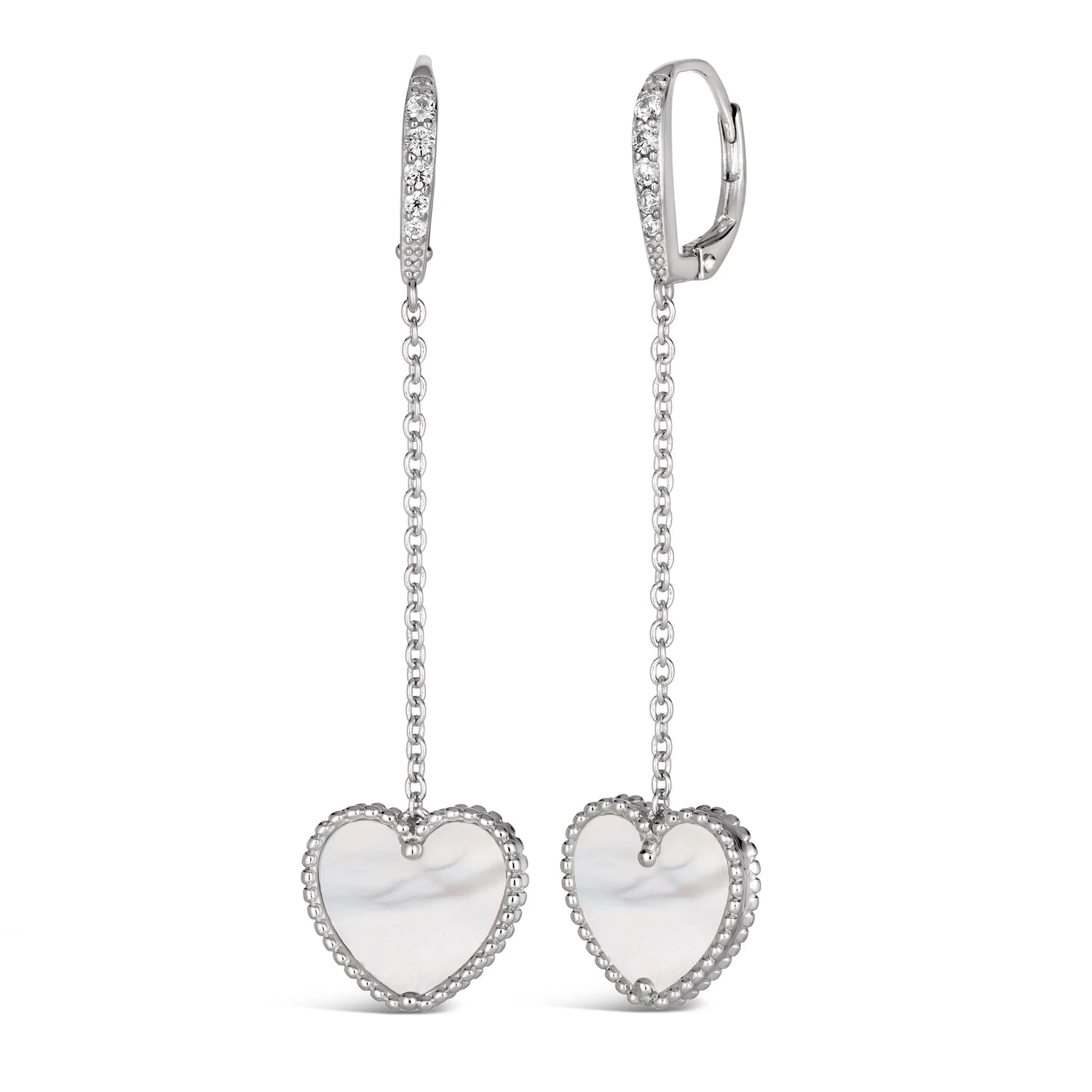 House of Cards 07 Dangle Heart Earrings - Anna Zuckerman Luxury Earrings