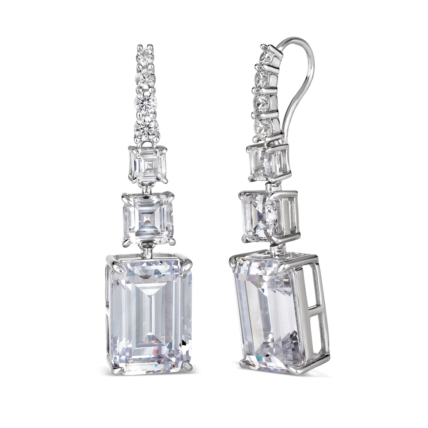 Grace 13 Diamond White Earrings - Anna Zuckerman Luxury Earrings