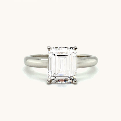 2 Carat Emerald Cut Crystalline Ring