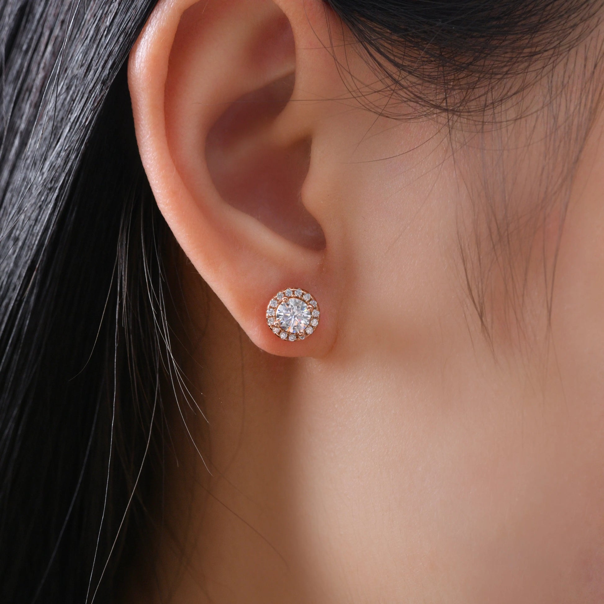 Anastasia 31 Halo Studs - Anna Zuckerman Luxury Earrings