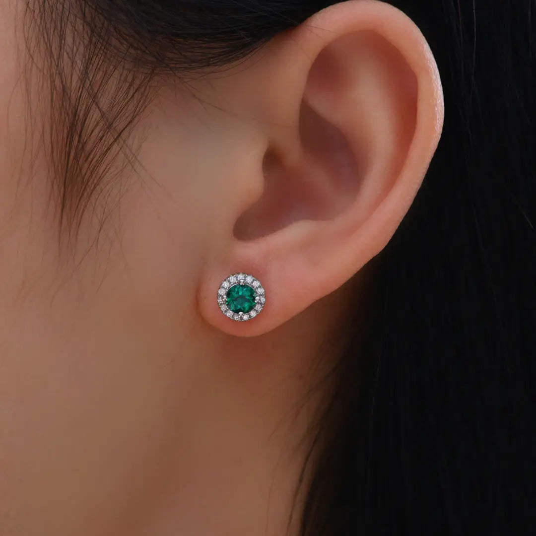 Anastasia 31 Halo Studs - Anna Zuckerman Luxury Earrings