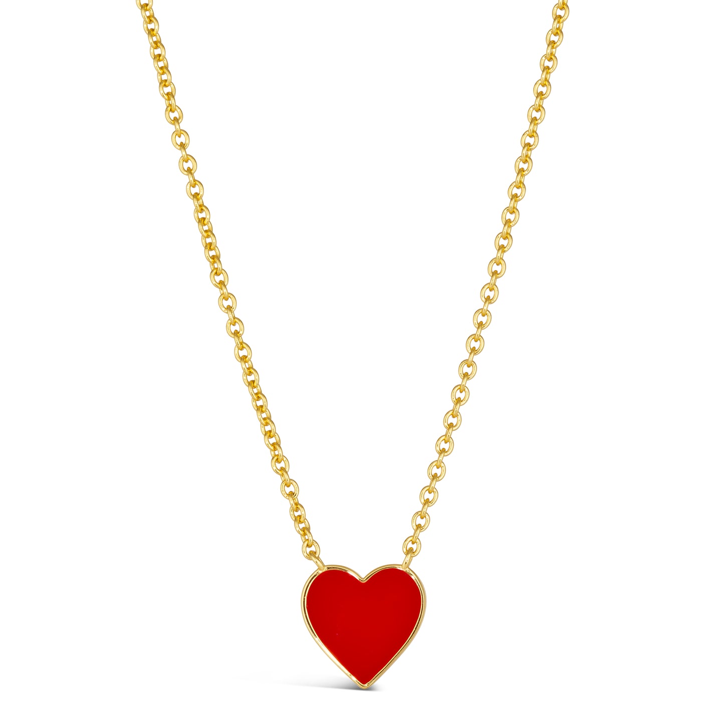 House of Cards 10 Enamel Heart Necklace - Anna Zuckerman Luxury Necklaces