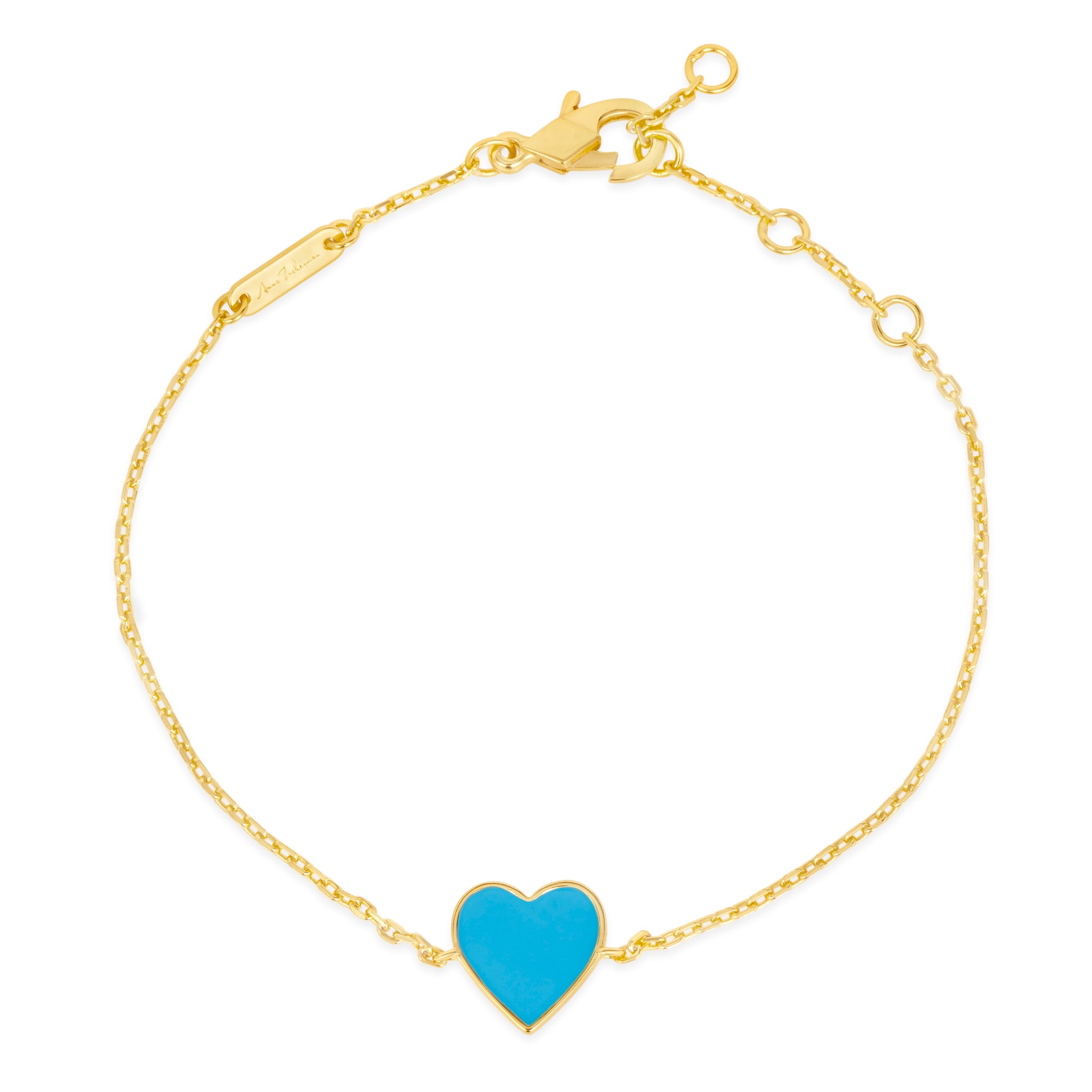 House of Cards 11 Enamel Heart Bracelet - Anna Zuckerman Luxury Bracelets