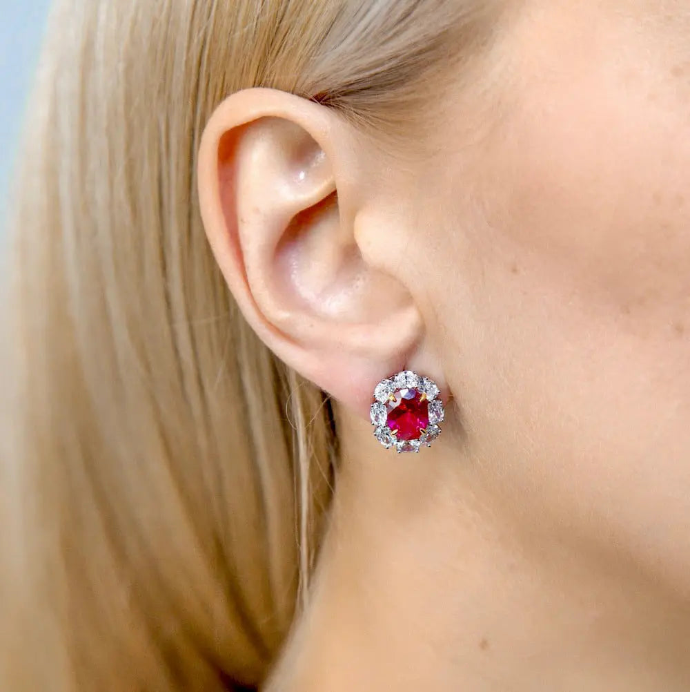 Humphrey Ruby Earrings - Anna Zuckerman