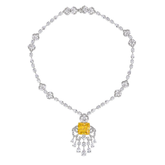 Diana 25 Canary Yellow Necklace - Anna Zuckerman Luxury Necklaces
