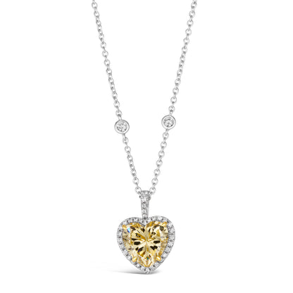 Kate 04 Canary Heart Necklace - Anna Zuckerman Luxury Necklaces