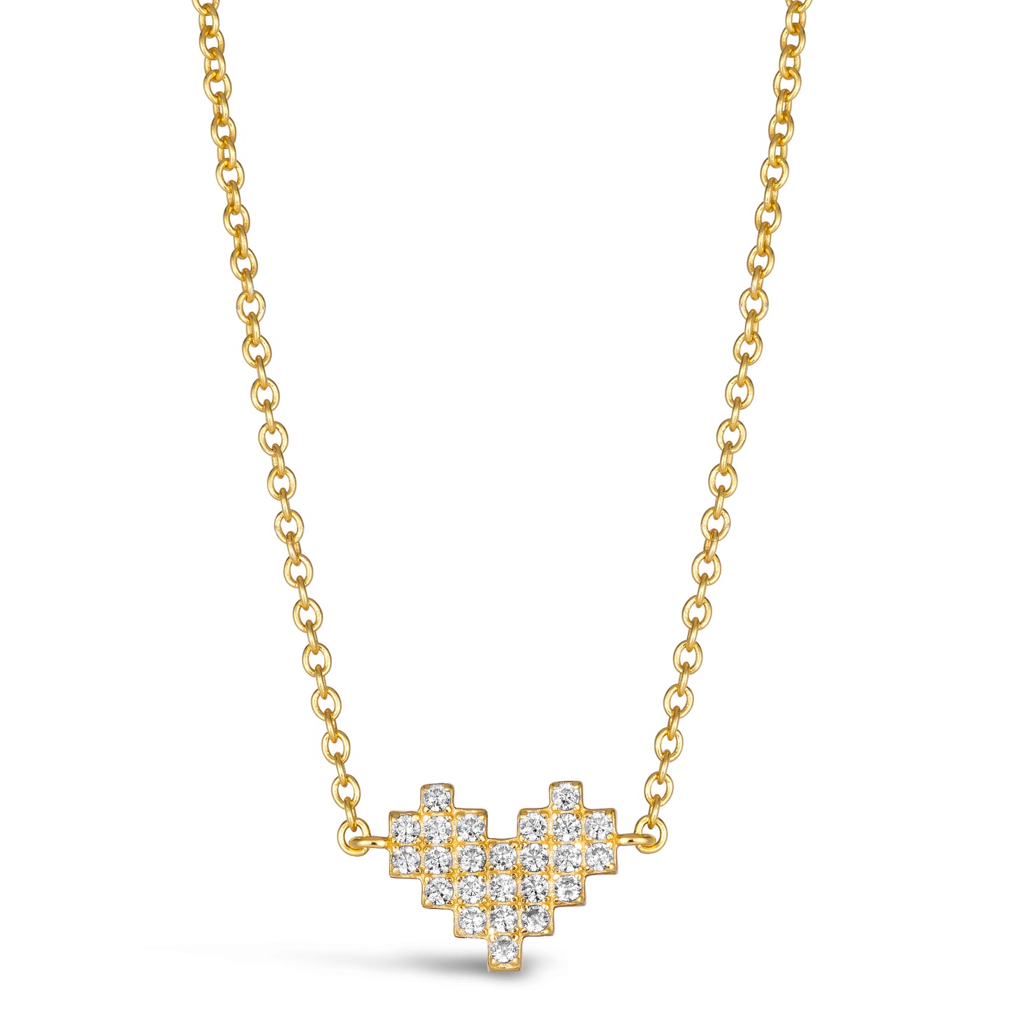 Kate 25 Pave Heart Necklace - Anna Zuckerman Luxury Necklaces
