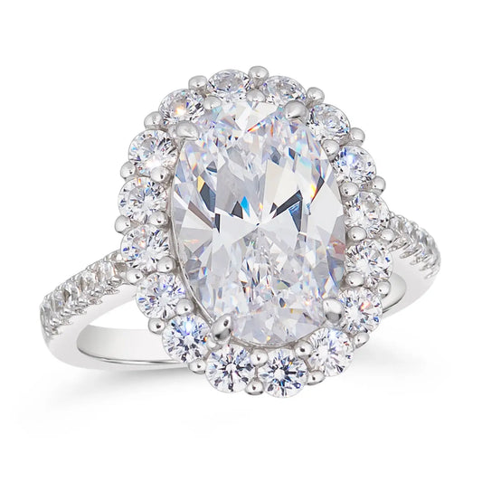 Kennedy Crystalline Ring in White Diamond Anna Zuckerman