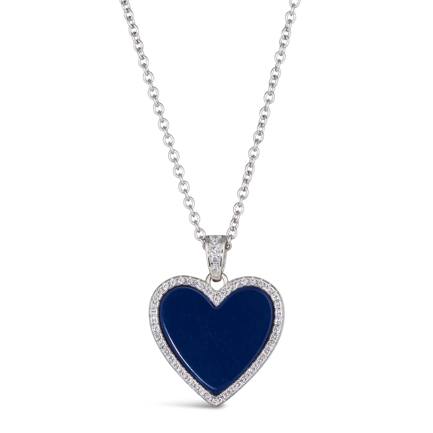 House of Cards 03 Necklace Lapis lazuli Large Heart - Anna Zuckerman Luxury Necklaces