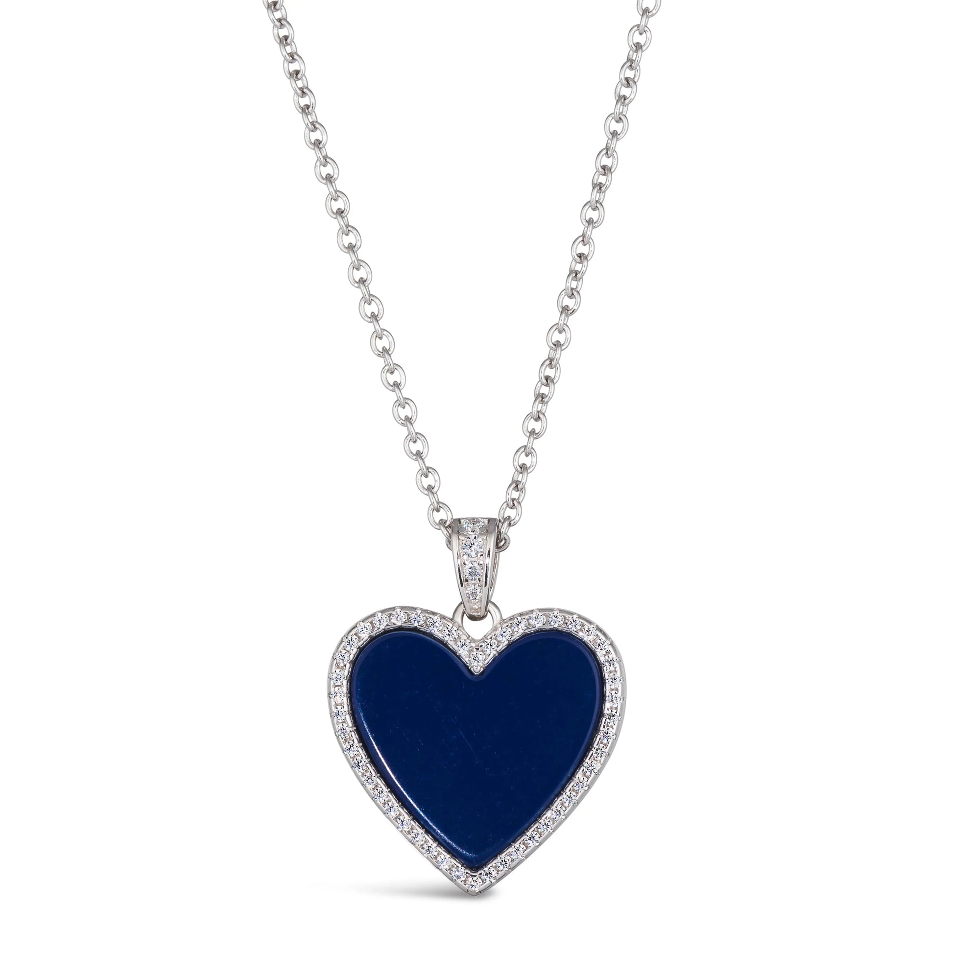 House of Cards 03 Necklace Lapis lazuli Large Heart - Anna Zuckerman Luxury Necklaces