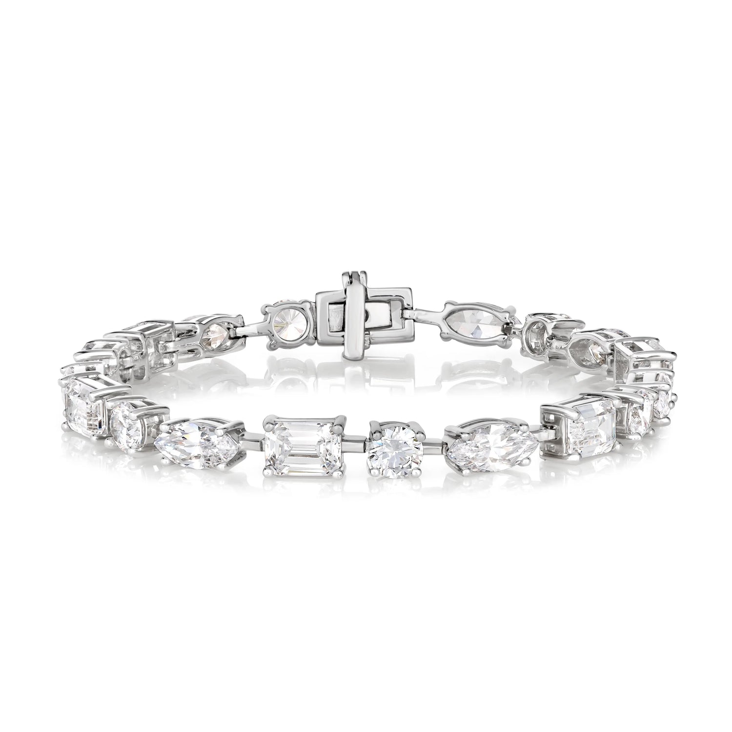 Le Petite Multishaped Diamond Crystalline Bracelet Anna Zuckerman