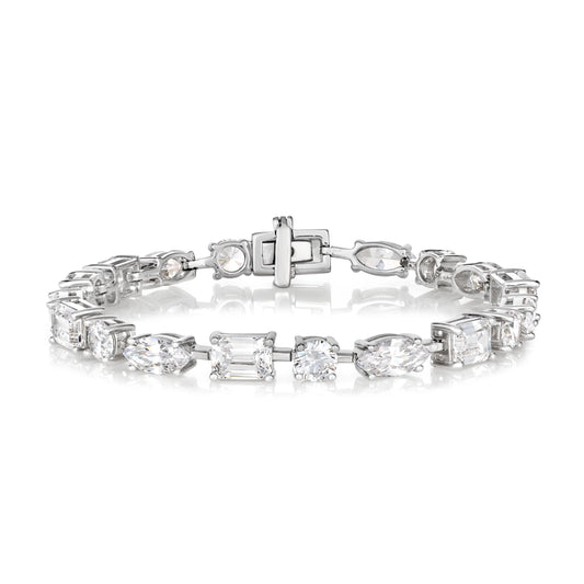 Le Petite Multishaped Diamond Crystalline Bracelet Anna Zuckerman