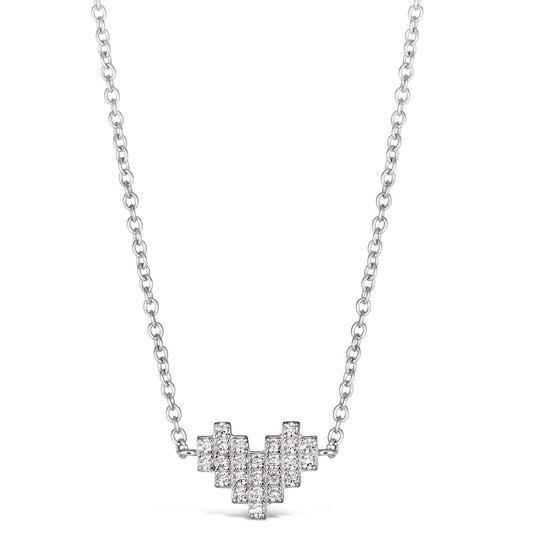 Kate 25 Pave Heart Necklace - Anna Zuckerman Luxury Necklaces